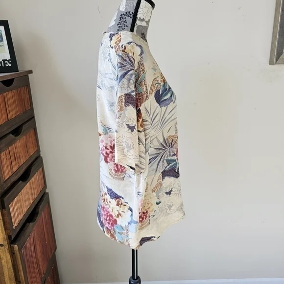 Vintage TESS 100% silk shirt Sz. M - Picture 6 of 7